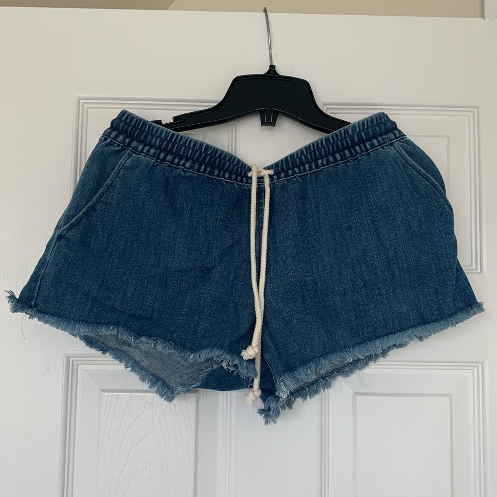 Aerie Drawstring Jean Shorts